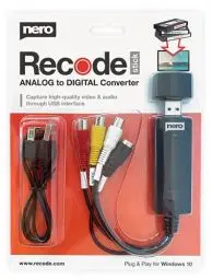 Produktbild: Nero VHS zu USB Video Grabber Recode Stick | VHS selbst digitalisieren | ANALOG to DIGITAL Capture Card | Windows 11/10 | MacOS (Videokassetten digitalisieren | S-VHS | Hi8 | Super 8 | DVD zu PC)