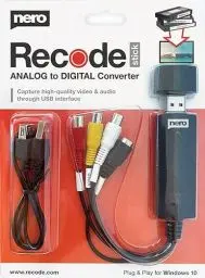 Produktbild: Nero Video Grabber | Videokassetten digitalisieren | VHS zu USB | DVD zu PC | Analog to Digital Capture Card | S-VHS | Hi8 | Super 8 | Windows 11/10 | MacOS