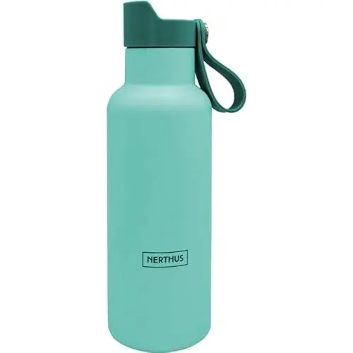 Produktbild: NERTHUS FIH 1332 CLICK & DRINK! Sportflasche mit Doppelwand 500 ml mit Klickverschluss, Hydration und Stil in einem Premium-Design Türkis