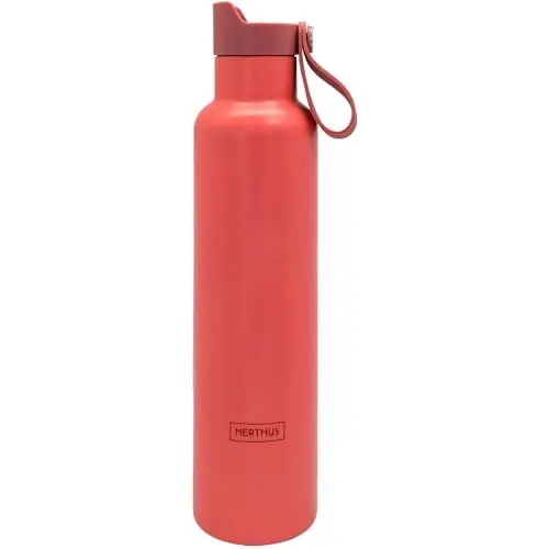 Produktbild: NERTHUS FIH 1340 CLICK & DRINK! Sportflasche mit Doppelwand 750 ml mit Klickverschluss, Hydration und Stil in einem Premium-Design Koralle