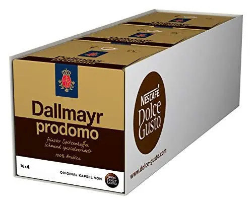Produktbild: NESCAFÉ DOLCE GUSTO DALLMAYR prodomo Kaffeekapseln 3er Pack (3 x 16 Kapseln)