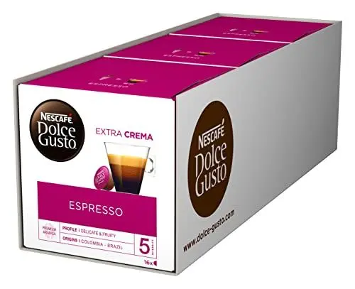 Produktbild: NESCAFÉ DOLCE GUSTO Espresso Kaffeekapseln 3er Pack (3 x 16 Kapseln)