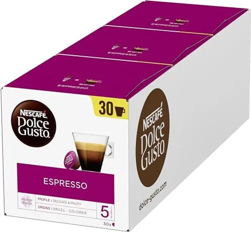 Produktbild: NESCAFÉ DOLCE GUSTO Espresso Kaffeekapseln 3er Vorratspack (3 x 30 Kapseln)