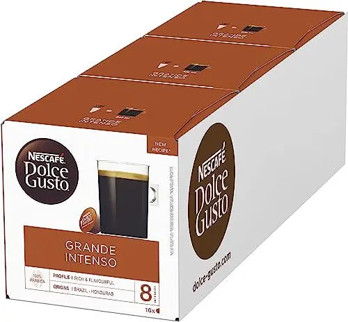 Produktbild: NESCAFÉ DOLCE GUSTO Grande Intenso Kaffeekapseln 3er Pack (3 x 16 Kapseln)