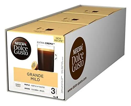 Produktbild: NESCAFÉ DOLCE GUSTO Grande Mild Kaffeekapseln 3er Pack (3 x 16 Portionen)