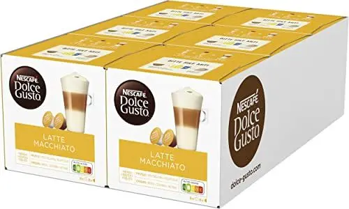 Produktbild: NESCAFÉ DOLCE GUSTO Latte Macchiato Kaffeekapseln 6er Pack (6 x 16 Kapseln)