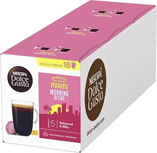 Produktbild: NESCAFÉ DOLCE GUSTO American Café Inspiration Miami Morning Blend Kaffeekapseln 3er Pack (3 x 18 Kapseln)