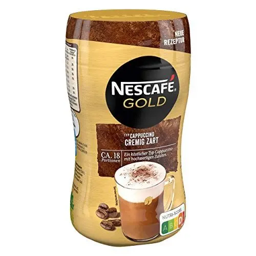 Produktbild: NESCAFÉ GOLD Typ Cappuccino Cremig Zart, Getränkepulver aus löslichem Bohnenkaffee, cremiger Geschmack & intensives Aroma, koffeinhaltig, 1er Pack (1 x 250g)