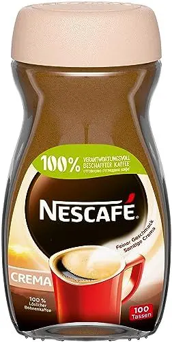 Produktbild: NESCAFE NESCAFÉ CLASSIC Crema, löslicher Bohnenkaffee aus mitteldunkel gerösteten Kaffeebohnen, kräftiger Instant-Kaffee mit samtiger Crema, koffeinhaltig, 1er Pack, 200g