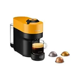 Produktbild: Nespresso De'Longhi ENV90.Y Vertuo Pop, Kaffeekapselmaschine, bereitet 4 Tassengrößen zu, Centrifusion-Technologie, Willkommens-Paket Inbegriffen, 1260W, 0,56 l, Mango Yellow