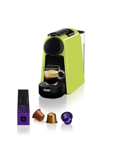 Produktbild: Nespresso De'Longhi Essenza Mini, EN 85.L Kaffeekapselmaschine, Gratis Welcome Set mit 16 Nespresso Kapseln, 19 bar Pumpendruck, Kleine Stellfläche, Grün