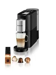Produktbild: Krups XN8908 Nespresso Atelier Kaffeemaschine mit Milchaufschäumer | 1 L Wassertank | inkl. Glastasse+Kapseln | 19bar Druck | schwarz/ silber