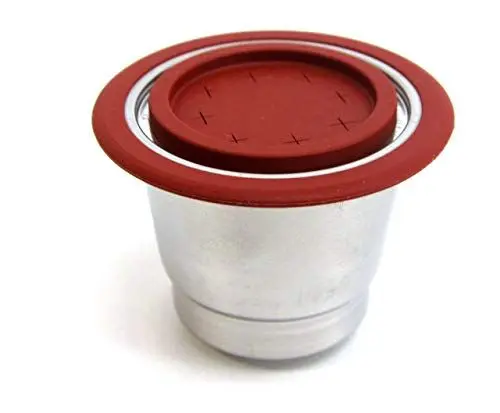 Produktbild: Mister Barista 508887 wiederbefüllbare Kaffeekapsel für alle Nespresso Maschinen, zwei Deckeln