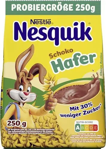 Produktbild: NESQUIK Schoko Hafer, Kakaohaltiges Getränkepulver mit Hafer zum Einrühren in Milch, 1er Pack (1 x 250g)