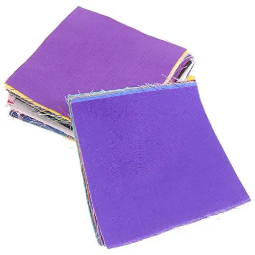 Produktbild: NESTINGHO 100St Einfarbiges Patchwork-Set vorgeschnittener Stoff Quiltquadrate 4x4 Stoff für Nähprojekte kleingeldbörse bastelmaterial Quiltstoffquadrate 4x4 Stickerei-Stoff Polyester