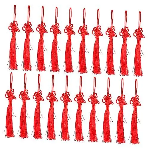 Produktbild: NESTINGHO 10 STK chinesischer Knoten hängende Knoten des neuen Jahres seidige chinesische quaste weihnachtsdeko Frühlingsfest Lieferungen Chinesischer Neujahrsanhänger Polyester