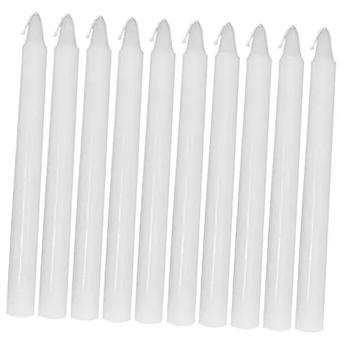 Produktbild: NESTINGHO 10st Weiße Kerze Spitzkerze Stabkerzen Weiß Wachskerze Kerzen Masse Hohe Kerzen Bulk-kerzen Stumpenkerzen Weiß Kerzenfarbe Kleine Kerzen Kerzendekorationen Kerzen Dekor Paraffin
