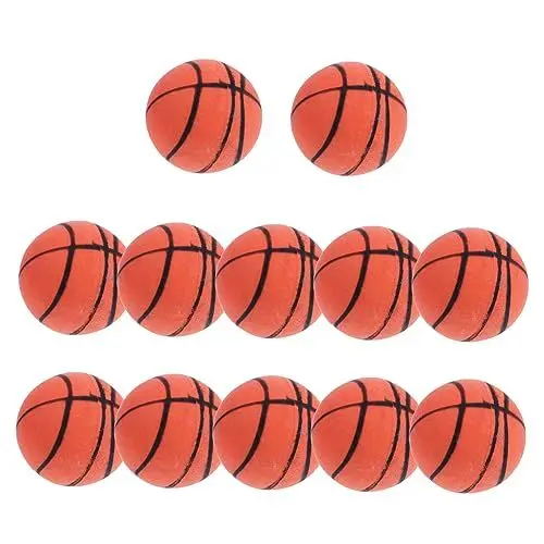 Produktbild: NESTINGHO 12St Mini-Basketball hüpfende Ballspielzeuge Mini-Spielzeug Basketball drinnen Spielzeug für Kinder kinderspielzeug Kinder-Basketball kleine Basketballspielzeuge Plastik Orange