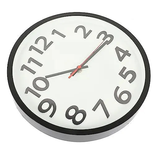 Produktbild: NESTINGHO 12 Zoll Uhr die große Uhr wohnzimmeruhr Wanddekoration Uhr Hausuhr Kinderzimmeruhr stumme Hängeuhr schlanke Wanduhr Uhren rustikale Uhr Innenwanduhr stilvolle wanduhr Plastik Weiß