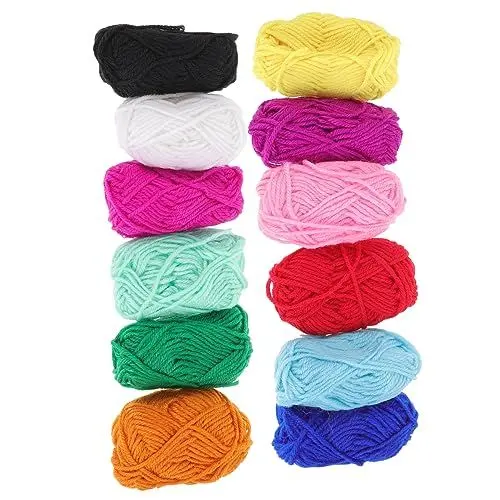 Produktbild: NESTINGHO 12st Strickwolle Handgemachtes Garn Selber Machen Wolldecken Dickes Baumwollgarn Mehrfarbiges Garn Zum Häkeln Zopfschal Handstrickgarn Große Garnstränge Gefärbtes Häkelgarn Hutgarn
