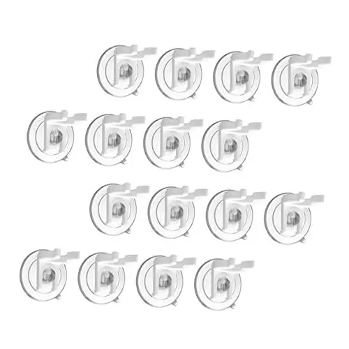 Produktbild: NESTINGHO 16St Saugnapf-Clip für Kerzenlampe Kerze Saugnäpfe Klemme Votivkerzenklemme Kerzenhalter saugnapf klemme saugnapf klammer Saugklemme für Kerzenlampe Kerze Saugclip PVC Transparent