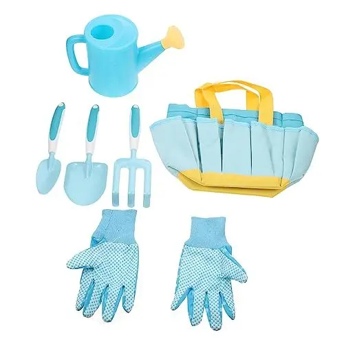 Produktbild: NESTINGHO 1 Satz Gartenwerkzeug-Set Kinderanzug Kindergartengeräte groß giesskanne Kinder kindergiesßkanne Gartenwerkzeug aus Kunststoff für Kinder Kindergarten-Pflanzrechen Abs Blue