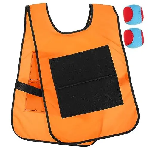 Produktbild: NESTINGHO 1 Satz Klebriges Ziel Klebrige Weste Und Bälle Spielzeug Klebrige Wurfbälle Wurfspielzeug Fangen Party Klebrige Bälle Interaktives Spiel Mit Klebrigen Bällen Orange Stoff