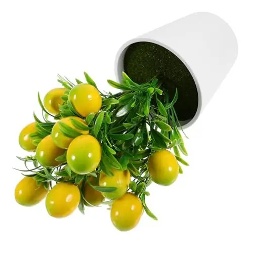 Produktbild: NESTINGHO 1 Satz Nachahmung Zitrone Kunstfrucht-zitronenbaum Eingetopfter Obstbaum Zitronen-Foto-Requisite Künstlicher Zitronenbonsai Simulation Zitronenbonsai Desktop-Bonsai-dekor Plastik
