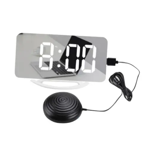 Produktbild: NESTINGHO 1 Satz Vibrierende Uhr Digitaler Wecker Für Kinder Super Lauter Wecker Vibrationsalarm Kabellose Ladeuhr Stiller Wecker Kinderuhr Uhr Mit Led-anzeige Wecker Für Schlafzimmer Abs