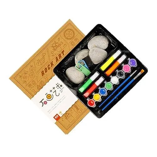 Produktbild: NESTINGHO 1 Set Bemalte Steinspielzeuge Lernspielzeug Für Kinder DIY Steine Malset Spielzeug Für Mädchen Kinderanzug Kinderspielzeug Kinderspielset Natursteine Malerei Kidcraft