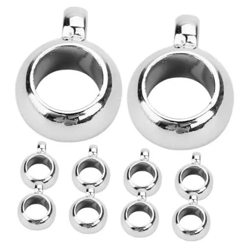 Produktbild: NESTINGHO 200St Hängender Ring mit großer Lochperle DIY Anhänger zum Aufhängen Abstandsbügelperlen selber machen großlochperlen grosslochperlen Abstandsperlen lose Perlen ccb Silver