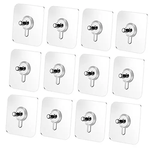Produktbild: NESTINGHO 20st Kein Spurenschraubenaufkleber Selbstklebende Haken Robuster Kleiderständer Spurloser Schraubenaufhänger Spurloser Schraubhaken Nagelfreie Bildaufhängung Schlüsselhaken Acryl