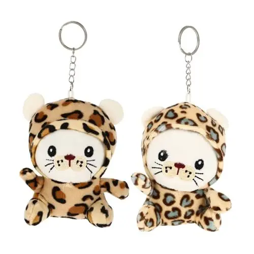 Produktbild: NESTINGHO 2St Plüschpuppe Spielzeug beschwertes Kuscheltier Stitch+Kuscheltier Keychain Cartoon-Anhänger Schlüssel hängende Verzierung Hängende Verzierung für Taschen Cartoon-Plüsch-Anhänger
