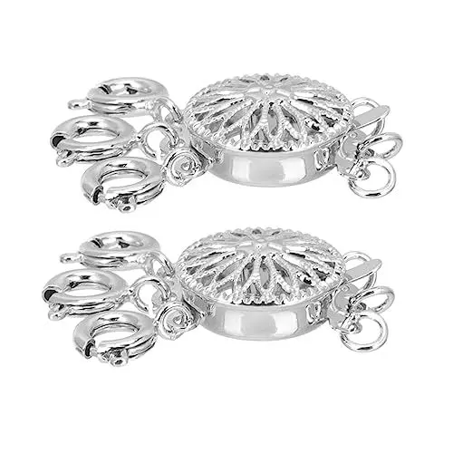 Produktbild: NESTINGHO 2St armband schnalle selber machen mehrschichtiger Halskettenverschluss Kettenverschlüsse für Lagenlook schmuckherstellung schmuck machen Layering-Schmuckverschluss Armbandschnalle