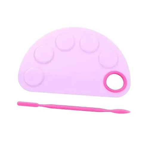 Produktbild: NESTINGHO 2 Sätze Palette quadratische Pigmentschalen Farbliner Nagelkunstfarbe quadratisches Serviertablett farbwannen mischplatte Lackplatte aus Kunststoff Farbbefestigungsplatte p.s