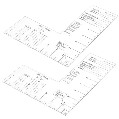 Produktbild: NESTINGHO 2 Stk Acryllineal handwerkzeug markierungswerkzeug Markierlineal maßstab nähmaschinen zubehör Lineal Leitfaden T-Shirt-Maßführungslineal T-Shirt-Ausrichtungslineale T-Shirt-Lineale