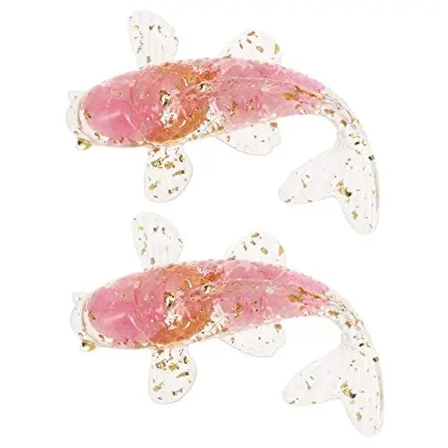 Produktbild: NESTINGHO 2 Stück Kristall Koi Fische Ornamente Fisch Skulptur Miniatur Karpfen Mini Mrystal Fisch Plüsch Forelle Tisch Kristall Dekoration Schreibtisch Fisch Figur Kristall Fisch