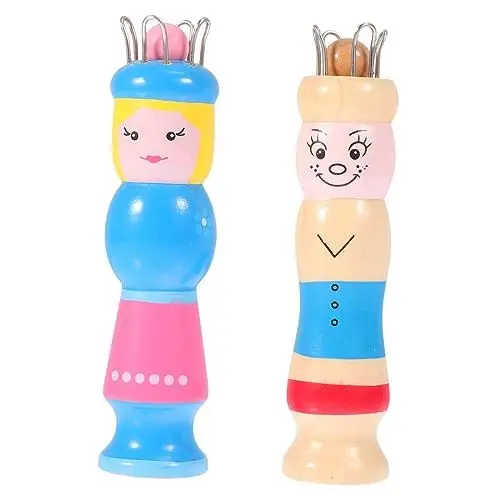 Produktbild: NESTINGHO 2st Strickmaschine Für Puppenseile Hersteller Von Perlenschmuck Diy Craft Strickwerkzeug Puppe Seil Geflecht Gerät Strickende Strickerin Praktischer Stricker Selber Stricken Holz