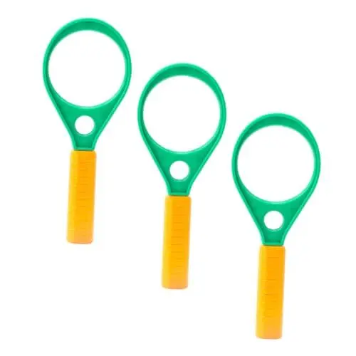 Produktbild: NESTINGHO 3St Lupe für Kinder Lernlupen Lernspielzeug für Kleinkinder Mini-Spielzeug tragbare Lupe Kinderlupen kinderspielzeug Kinder Cards Griffdesign Lupen Vergrößerungsgeräte Plastik