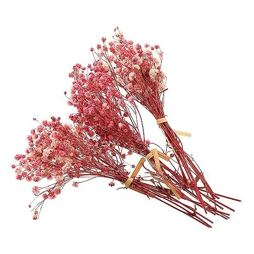 Produktbild: NESTINGHO 3 Bündel Getrockneter Blumenstrauß Künstlicher Kranz Trockenblumenstrauß Gypsophila-strauß Getrocknete Blumenzweige Getrocknetes Blumenbündel Mini-Pflanzen Getrocknete Blumen. Rosa