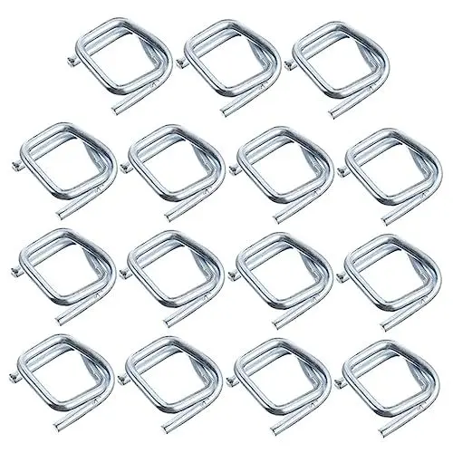 Produktbild: NESTINGHO 50 Stück Professionelles Verpackungszubehör Seilschnalle Verpackungsschnallen Schnallenwechsel steckschnalle buckle Ersatzschnallen verstellbare Riemenschnallen Metall verzinkt
