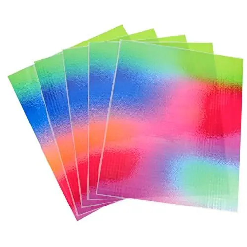 Produktbild: NESTINGHO 5 Blätter Schriftzug Thermotransferfolie Hitze tarnen DIY-Filme Vinylfolie Gravurfolie übertragen Vinyl Films thermofolie heißer Transferfilm Kleiderfolie Sublimationsfolie