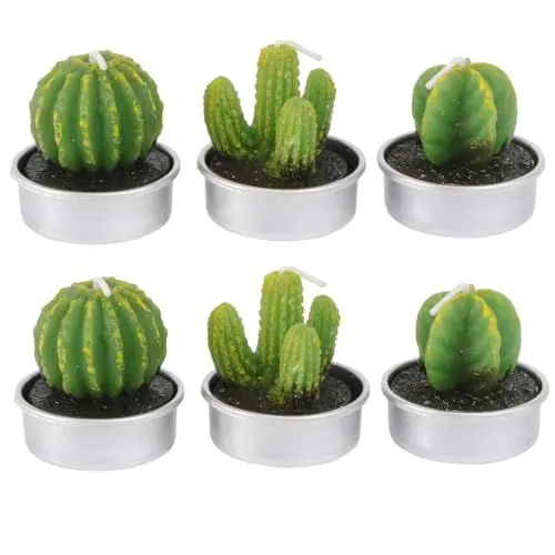 Produktbild: NESTINGHO 6St saftige Kerze kakteendünger wundermuschel Partykerzen cactus kaktus duftende kerze Weihnachtsteelichtkerze die Weihnachtskerze Simulation Pflanzenkerze Kerzenschmuck Paraffin