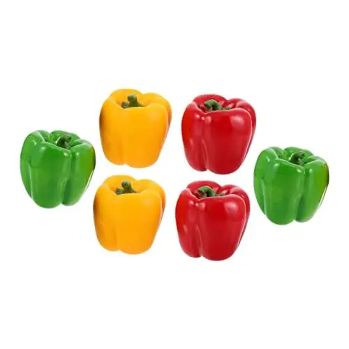 Produktbild: NESTINGHO 6 Stück Simuliertes Gemüsemodell Dekorative Paprika Modelle Simulation Von Paprika Requisiten Gefälschte Gemüse Paprika Falsche Paprika Realistische Paprika Foto Requisiten