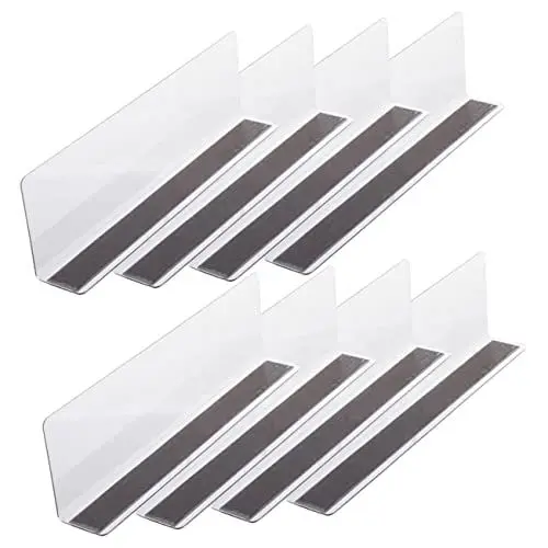 Produktbild: NESTINGHO 8St Trennplatte Regal Zubehör Regal Trennwände Schrankorganisation Regalteiler magnetische Regalteiler bücherregal Klare Trennwände für den Schrank Schranktrenner für Kleidung PVC