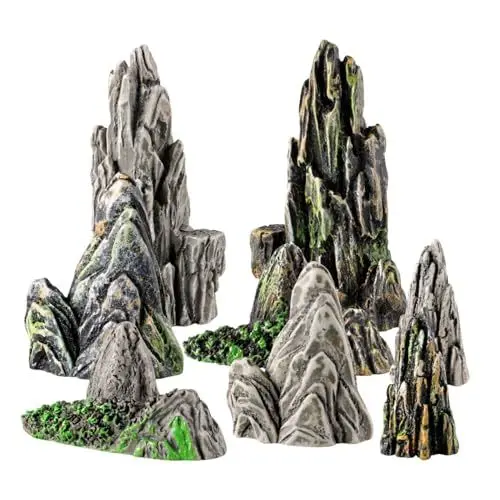 Produktbild: NESTINGHO 8 Stück Simulierte Steingarten Ornamente Für Den Innenbereich Bonsai Berg Miniatur Steingarten Mini Steingarten Modell Miniatur Gartendekoration Aquarium Steingarten