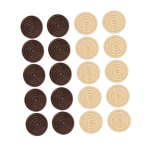 Produktbild: NESTINGHO 96 STK Schachzubehör familienspiele Family Game Universelle Schachfiguren Klassisches Brettspiel Schachfiguren für Fortgeschrittene Backgammon Zehenspiel Rundes Schach hölzern