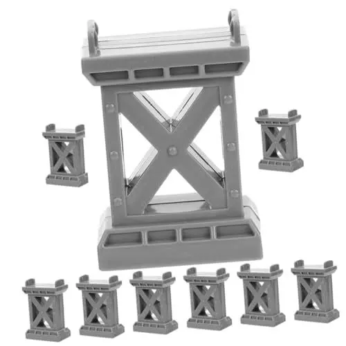Produktbild: NESTINGHO 9 Stück Zugpier Spielzeugeisenbahn Modellzüge Eisenbahn Grundgleis Eisenbahnschienen Landschaft Zug Eisenbahn Zugbrücke Steigleitung Zugbrücke Blöcke Bahngleis Stützerhöhungen