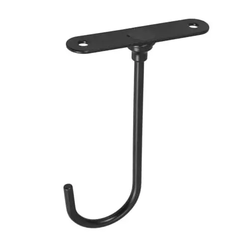 Produktbild: NESTINGHO Bananenhaken Kleiderregal Kleiderbügel Mir Bananenhalter Halter Bananenständer Bananenhalter Haken Traubenaufhänger Obstregal Zum Aufhängen Obstaufhänger Für Die Küche Black Metall