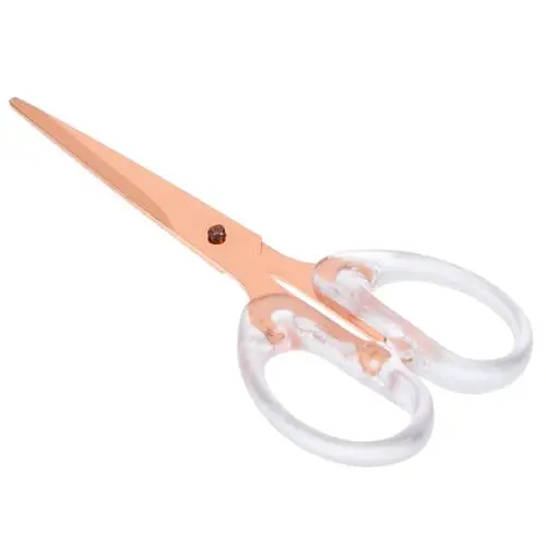 Produktbild: NESTINGHO Büroschere Sicherheitsschere Scrapbook-schere Scrapbooking-schere Bastelschere Schüler Schere Papierschere Handwerksschere Mehrzweckschere Schulschere Aluminiumlegierung Rose Gold